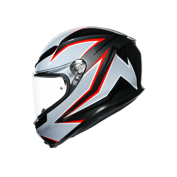 k6-agv-dot-ece-multi-mplk-flash-matt-black-grey-red image number 3