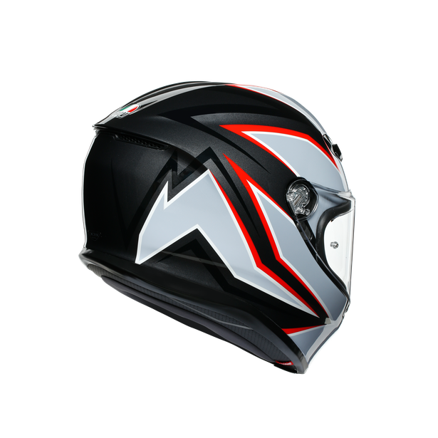 k6-agv-dot-ece-multi-mplk-flash-matt-black-grey-red image number 5