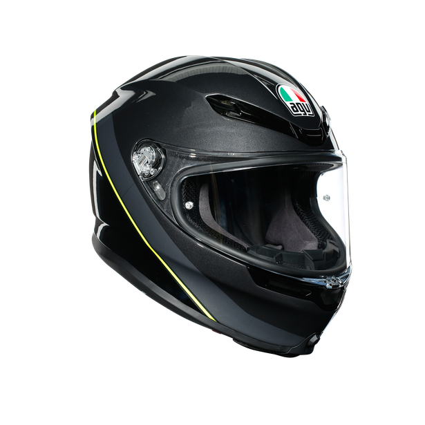 k6-agv-dot-ece-multi-mplk-minimal-gunmet-black-yellow-fl image number 0